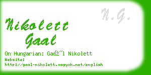 nikolett gaal business card